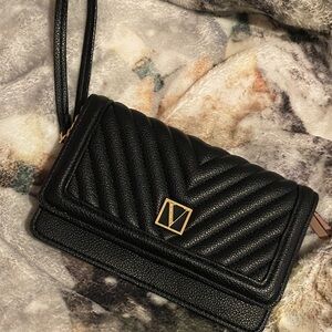 Black Quilted Victoria’s Secret Phone Wristlet